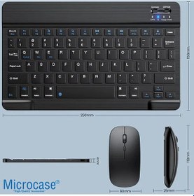 Resim Microcase Huawei Matepad Air 2025 İle Uyumlu Türkçe Bluetooth Klavye+mouse+tablet Standı Beyaz Al5166 Lazer 