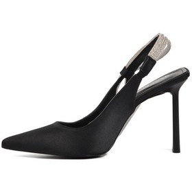 Resim Siyah İnce Topuklu Kadın Abiye Ayakkabı 298225 Z Siyah 