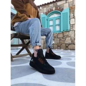 Resim Xon1 XON1606 Bağcıklı Rahat Yüksek Taban Siyah Taban Casual Erkek Spor Ayakkabı 