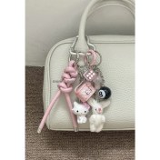 Resim Silver1 Sevimli Renkli Ip Peluş Ayı Kolye El Yapımı Oyuncaklar Küçük Bebek Çanta Çekicilik Sevimli Bebek Cep Telefonu Çekicilik (Yurt Dışından) 