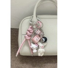 Resim Silver1 Sevimli Renkli Ip Peluş Ayı Kolye El Yapımı Oyuncaklar Küçük Bebek Çanta Çekicilik Sevimli Bebek Cep Telefonu Çekicilik (Yurt Dışından) 