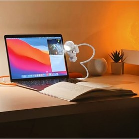 Resim Bucuks Usb Astronot Gece Lambası, Masa Lambası, Kitap Okuma Lambası Işığı Renkli 