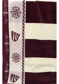 Resim Özdilek Kadife Pusula Bordo Banyo Havlu 100x150 Bordo 