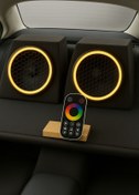 Resim LED LEVEL 16 CM Dokunmatik Kumandalı Neon Işıklı Midrange Hoparlör Kapağı 2 Takım 4 adet 
