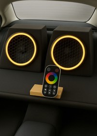 Resim LED LEVEL 16 CM Dokunmatik Kumandalı Neon Işıklı Midrange Hoparlör Kapağı 2 Takım 4 adet 