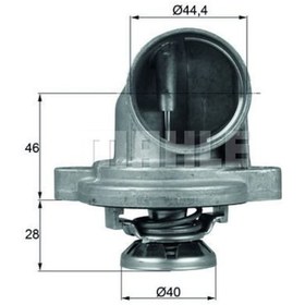 Resim BEHR MAHLE TI2380 Termostat 80°C Metal Govdeli ( Mercedes Om601 Vito 110 D ) 6012030575 (WC123998) 