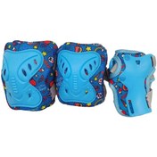 Resim Dolıty Paten Longboarding Tek Sıralı Için Çocuk Koruyucu Mavi Mavi 