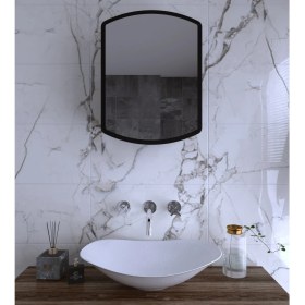 Resim Rivomo Siyah Dekorasyon Banyo Dolabı Üst Modülü 