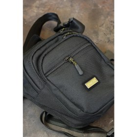 Resim Gölge Çok Gözlü Su Geçirmez Unisex Siyah Bel Bacak Omuz Motosiklet Kurye Çantası Bodybag 