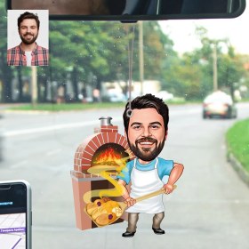 Resim Kişiye Özel Fırıncı Pide Ustası Dikiz Ayna Süsü 