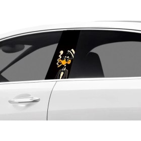 Resim Araç Kapı Direk Kaplama Folyosu Ördek Desenli (Sağ Sol Takim) (2 Adet) - 22X50 cm 