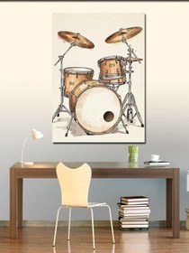 Resim Kanvas Tablo Klasik Akustik Davul Seti, 50 x 70 