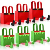 Resim Anjiexun Adet Noel Şekerleme Çantası Elf Pantolon Noel Hediye Çantası 