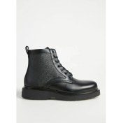 Resim Calvin Klein Deri Siyah Erkek Bot Lace Up Boot W/ Zıp Mono 