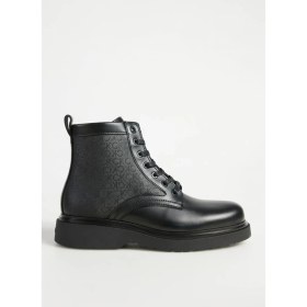 Resim Calvin Klein Deri Siyah Erkek Bot Lace Up Boot W/ Zıp Mono 