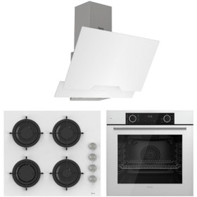 Resim Ferre Fryart Cs Serisi Beyaz Ankastre Cam Set (D064 + CS206 + XE63CB) 