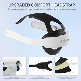 Resim HIBLOKS Head Strap for Meta Quest 3 Accessories, Adjustable Elite Strap for Oculus Quest 3 Headset Replacement Accessories, Y-shape Comfort Lightweight VR Head Strap 