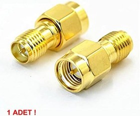 Resim SMA Erkek to RP SMA Dişi Adaptör Soket Altın Kaplama Soket 0-6GHz RF Wi-Fi Anten FPV Lora Helium Router Modem Koaksiyel GPS GSM GPRS 