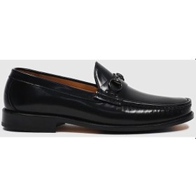 Resim Cabani Hakiki Deri Siyah Açma Tokalı Erkek Klasik Ayakkabı-siyah 