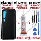 Resim Xiaomi Mi Note 10 Pro Arka Cam Pil Kapağı Batarya Kapağı+B7000 