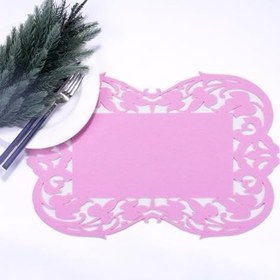 Resim Bimotif Açık pembe keçe amerikan servis, flower - 27x44 cm 2 adet 