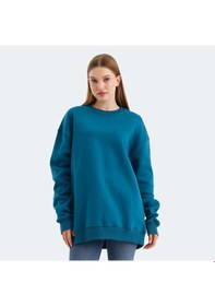 Resim Slazenger VADIM Oversize Kadın Oversıze Petrol Sweatshirt 