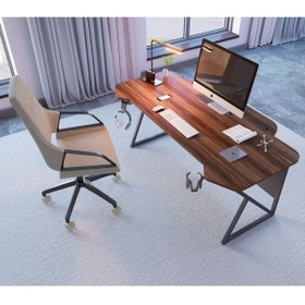 Resim Michael Brean Özel Tasarım 140 Cm Oyuncu Masası Bardaklı Ve Kulaklık Tutucu 