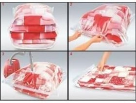 Resim 2 Adet Büyük Boy 80 Cm X 100 Cm Vakumlu Poşet Vakumlu Hurç Vakumlu Torba Yorgan Yastık Saklama Hurcu 