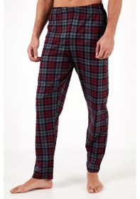 Resim Buratti Ekoseli Pamuklu Regular Fit Kısa Kollu Erkek Pijama Takımı 6572006 Füme 
