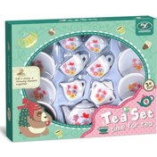 Resim 17 Parça Seramik Çay Seti 04803 Çiçek Desenli 