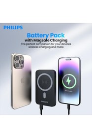 Resim Magsafe Kablosuz POWERBANK,5000 Mah,stand Özellikli,usb-C ve Usb-A Çıkışlı,hızlı ŞARJ,LI-PO,DLP9701C 