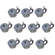 Resim 10 Adet 30cm Kablo Lehimli 6v Dc Motor Hobi Oyuncak Elektrik Deney Motoru 