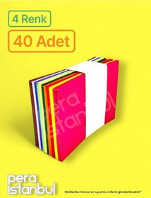 Resim 4 Renk 40 Adet 13x18 Renkli Mektup Davetiye Organizasyon Zarfı 