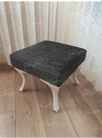 Resim Ayak Ucu Kapı Önü Antre Düz Bench Puf Beyaz Ayak gri 