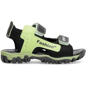 Resim Elit Şa-p-022-25y Patik Erkek Çocuk Düz Sandalet Siyah - Yeşil Siyah - Yeşil 