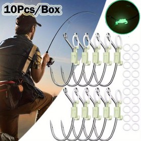 Resim 10 adet Yüksek Dayanıklılıkta Karbon Çelik Balıkçılık saç tokası - Parlayan Canlı Karides Yemleri, Gece Görünmez Tasarım, Dayanıklı ve Keskin, Deniz Balıkçılığı, Tatlı Su ve Tuzlu Su Aksesuarları, Balıkçılık saç tokası, Tuzlu Su Balıkçılığı Ekipmanları, Gece Görünmez Özellik, Keskin saç tokası 