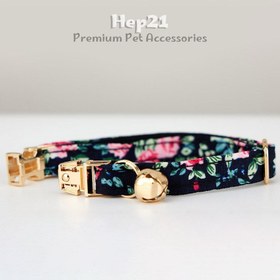 Resim Cat Collar Velvet Cat Collar with Bell 015263 - Fuchsia Bow Tie / S/M 