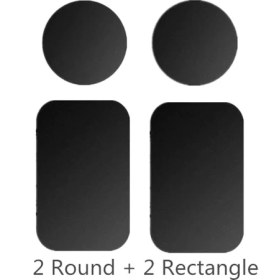 Resim GongtuShop 2yuvarlak 2dikdörtgen Stili Syrinx Metal Plaka Mıknatıs Mobil Standı Evrensel Yedek Metal Plaka Kiti Yapıştırıcılı Manyetik Araç Montaj Telefon Tutacağı (Yurt Dışından) 