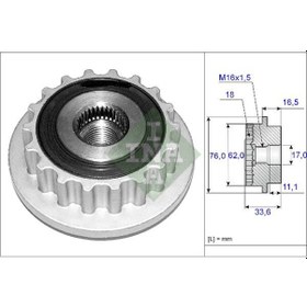 Resim INA 535011810 Alternator Kasnagi ( Vw: T5 2.5Tdi 03- F-237653 ) (WA563279) 