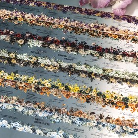 Resim 1 Rulo Koyu Gece Çiçek Serisi, Koyu Temalı Su Boyası Çiçek Dekoratif PET Bant, Yaratıcı Günlükler, Kollaj Malzemeleri, Scrapbooklar, El Yapımı DIY Projeleri, Ofis Kırtasiye ve Diğer Dekoratif Bantlar için Uygun. 