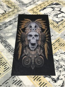 Resim Olympus plus KIZILDERİLİ KAFATASI İSKELET Tasarımlı Motorcu Buff Maske Outdoor Boyunluk Unisex Bandana 
