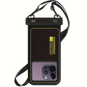 Resim Yeni Sünger Yüzen Su Geçirmez Telefon Kılıfı, Uzun Askılı, Yüzme ve Sörf için Uygun, Evrensel Telefon Depolama Çantası. 