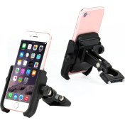 Resim ZSZH Motosiklet Gideri Alüminyum Alaşımlı Telefon Braketi Siyah (Yurt Dışından) 