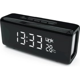 Resim Linktech Saatli Bluetooth Hoparlör - Q219 Taşınabilir Saatli , Alarmlı , Termometreli Bluetooth Hoparlör 