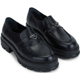 Resim Tamer Tanca Kadın Hakiki Deri Siyah Deri Loafer Ayakkabı 923 1017 Bn Ayk Sk23/24 Sıyah Dr Siyah 