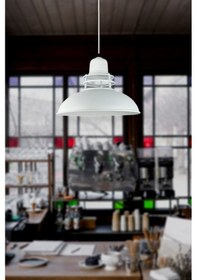 Resim Fener Beyaz Renk Özel Tasarım Modern Salon - Mutfak - Cafe Tekli Sarkıt Avize Ampulsüz Beyaz 