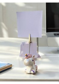 Resim Sevimli Sedef Unicorn Fotoğraf Not Tuacağı Hediyelik Not Tutucu Sim 