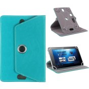 Resim Fuchsia Apple iPad Mini 1-2-3-4-5 Uyumlu 7.9 Inç 360° Dönebilen Standlı Kapaklı Universal Tablet Kılıfı 