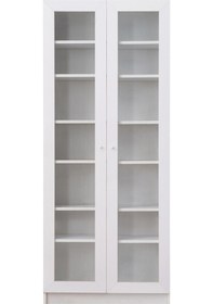 Resim Lotus Kitaplık, 2 Kapaklı Cam Kapaklı Vitrin, Kitaplık Renkli 