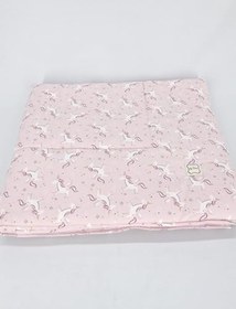 Resim Bebek El Yapımı At Desenli Yorgan Çarşaf Ve Yastıklı Üçlü Set (Pembe) 